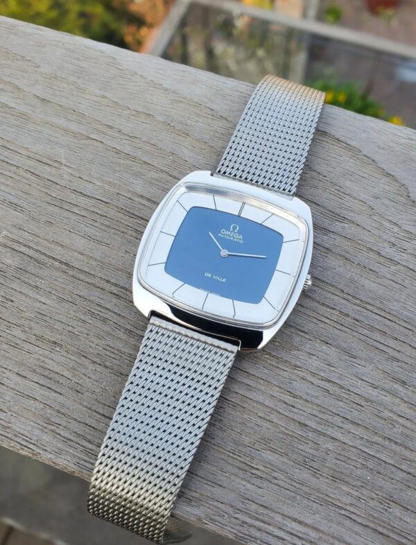 1972 Vintage Omega Oversized Blue De Ville